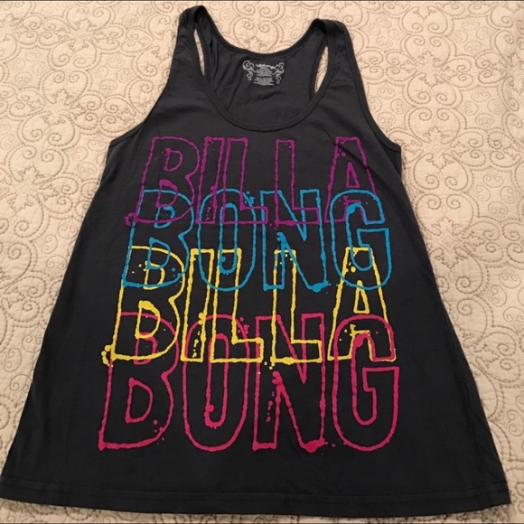 Billabong grey racer back tank - Picture 1 of 1